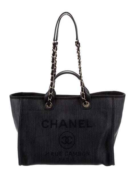 chanel canvas deauville bag price|Chanel deauville medium tote bag.